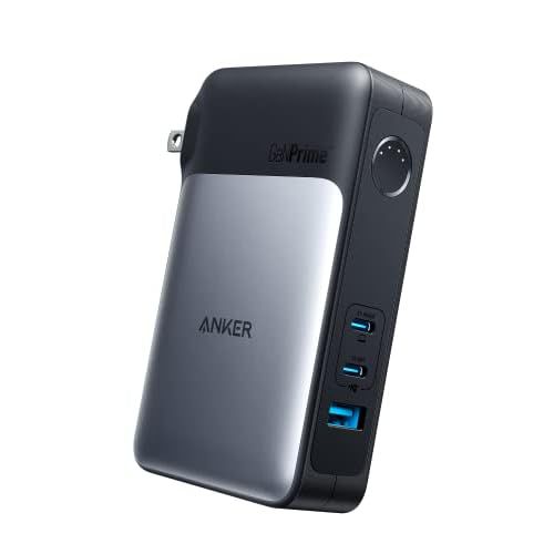 Anker GaNPrime Power Bank, 2-in-1 Portable Charger, 10,000mAh 30W USB-C Battery Pack with 65W Wall Charger, Works for iPhone 15/15 Plus/15 Pro/15 Pro Max/14/13, Samsung, Pixel, MacBook, Dell