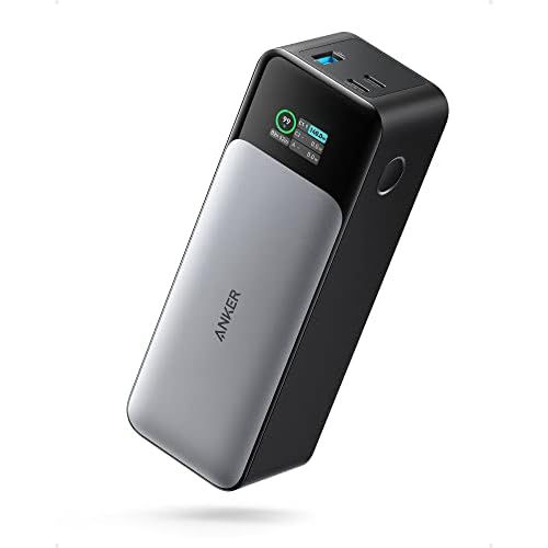 Anker 737 Power Bank, 24,000mAh 3-Port Laptop Portable Charger with 140W Fast Charging, Smart Display, for Outdoor Work, Compatible with iPhone 16/15/14 Series, Vision Pro, Samsung, MacBook,