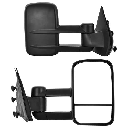 YITAMOTOR Tow Mirrors Compatible with 2014-2018 Silverado Sierra 1500, 2015-2018 Silverado Sierra 2500 HD/3500 HD Left Driver+Right Passenger Side Mirrors with Manual Adjusted Telescoping Fo
