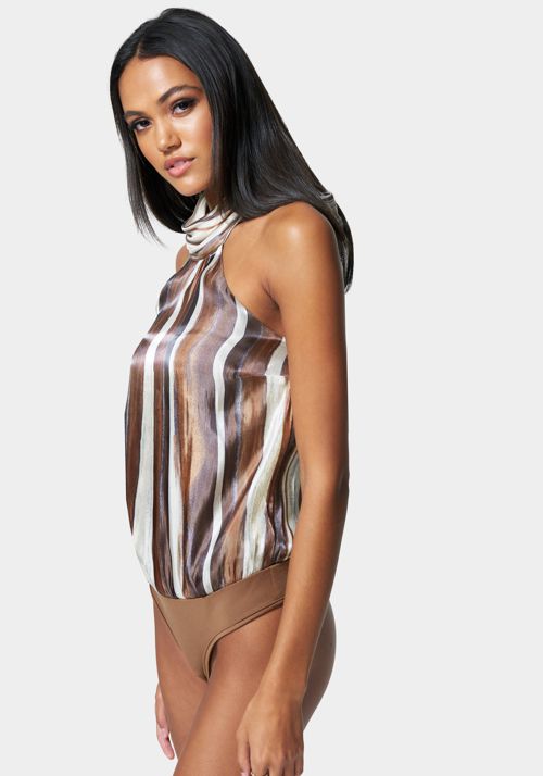 Satin Neck Tie Bodysuit