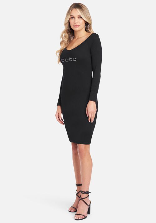 Long Sleeve Logo Dress