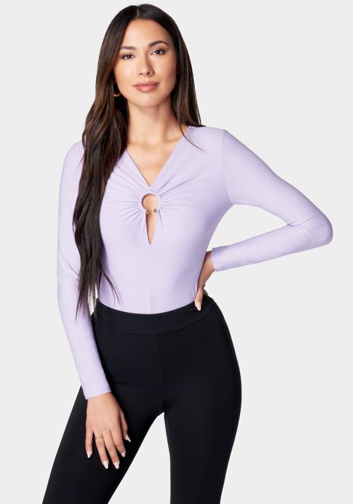 Ring Detail Long Sleeve Bodysuit