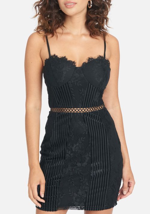 Lace Velvet Mini Dress