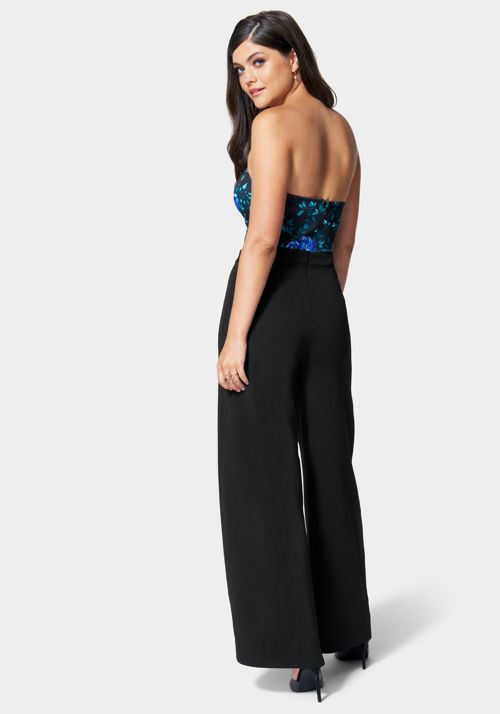 Cut Out Strapless Jumpsuit