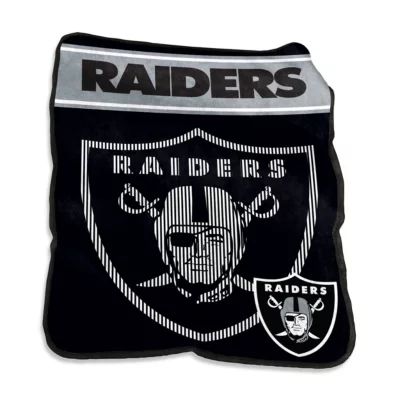 Logo Brands Oakland Raiders NFL Las Vegas Raiders 60x80 Raschel Throw