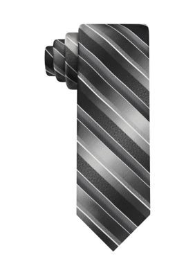 Van Heusen Men's Shaded Satin Stripe Tie, Black, 58