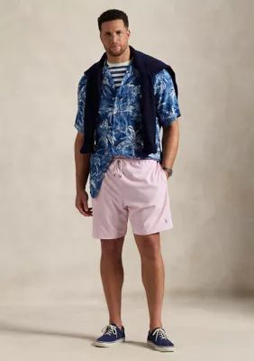 Polo Ralph Lauren Men's Big & Tall Traveler Stretch Classic Fit Swim Trunks, Pink, 3XLB