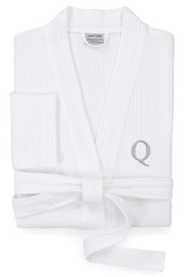 Linum Home Textiles Personalized Unisex Smyrna Bathrobe, L/XL