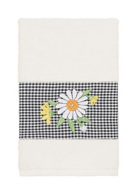 Linum Home Textiles DAISY 3PC Embellished Towel Set, Bath Towel