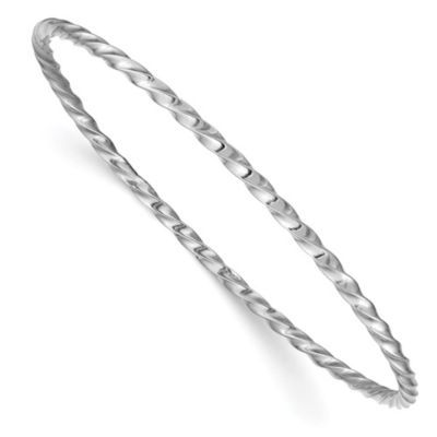 Belk & Co 14K White Gold 2.50mm Twisted Slip-on Bangle