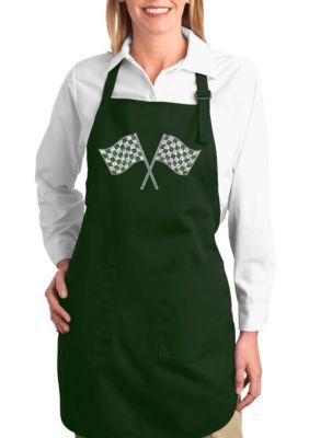 LA Pop Art Full Length Word Art Apron - Nascar National Series Race Tracks, Green