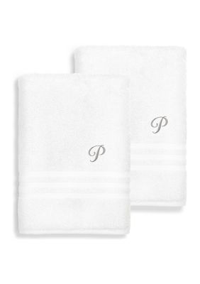 Linum Home Textiles 2PC Denzi Bath Towel Set, White