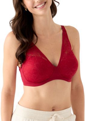 Bali Women's Breathe Cotton Modal Wireless T-Shirt Bra, Red, 2XL