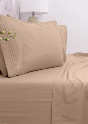 Sweet Home Collection 1800 Series 4 Piece Deep Pocket Bed Sheet Set, Queen