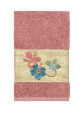 Linum Home Textiles Caroline Embellished Hand Towel, Towel Set