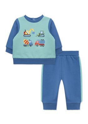Little Me Baby Boys Trucks Active Set, Blue, 6 Months