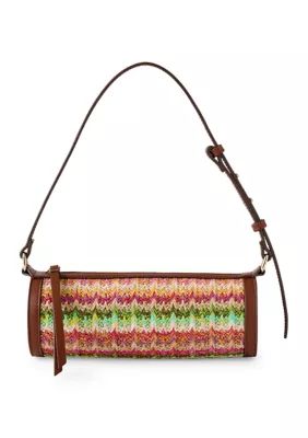 Anne Klein Straw Barrel Shoulder Bag