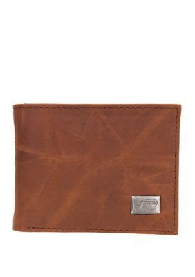 Eagles Wings Men's NCAA Purdue Boilermakers Bi Fold Wallet, Brown