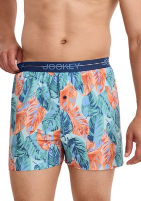 Jockey Men's Single Hanging Active Microfiber Boxers, Medium