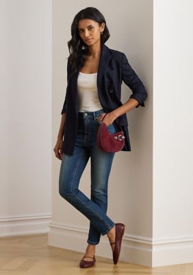 Lauren Ralph Lauren Women's Petite High-Rise Straight Ankle Jeans, 14P