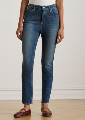 Lauren Ralph Lauren Women's Petite High-Rise Straight Ankle Jeans, 14P