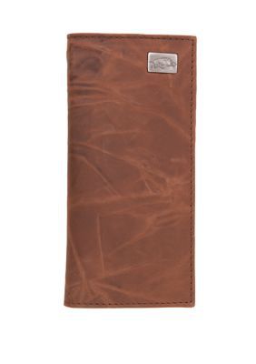 Eagles Wings Men's NCAA Arkansas Razorbacks Secretary Wallet, Brown