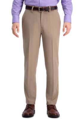 Haggar Men's Slim Fit Premium Flex Waistband Flat Front Pants