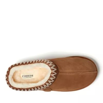 Dearfoams Men's Grafton Genuine Shearling Clog With Taping