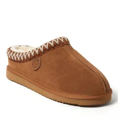 Dearfoams Men's Grafton Genuine Shearling Clog With Taping