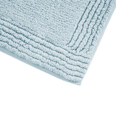 Madison Park Signature Splendor 100% Cotton Tufted 3000 GSM Reversible Bath Rug, Blue, 72 x 24