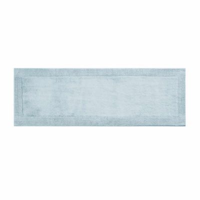 Madison Park Signature Splendor 100% Cotton Tufted 3000 GSM Reversible Bath Rug, Blue, 72 x 24
