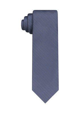 Madison Men's Textured Micro Tie, Navy Blue, 58