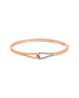 Meshmerise Sterling Silver with 18KT Vermeil Diamond Bangle