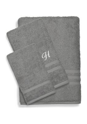 Linum Home Textiles 3PC Denzi Towel Set, Grey
