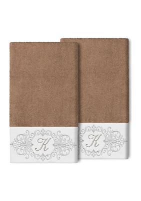 Linum Home Textiles MONICA 2PC Embellished Bath Towel Set