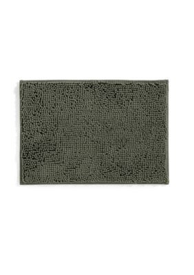 Luxury Inn Ultra Soft 24"x 17" Chenille Bath Mat, Sage