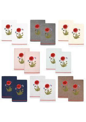 Linum Home Textiles POLLY 2PC Embellished Hand Towel Set