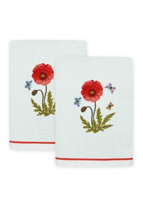 Linum Home Textiles POLLY 2PC Embellished Hand Towel Set