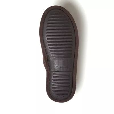 Dearfoams Men's Kirk Genuine Suede Scuff with Prayer Seam - WHOLE SIZING