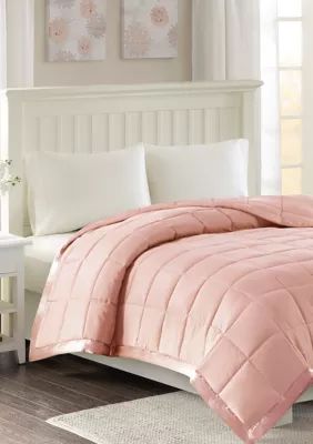 Madison Park Windom Lightweight Down Alternative Blanket with Satin Trim, King