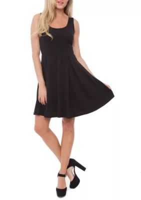 White Mark Women's Crystal Dress, Black, Medium