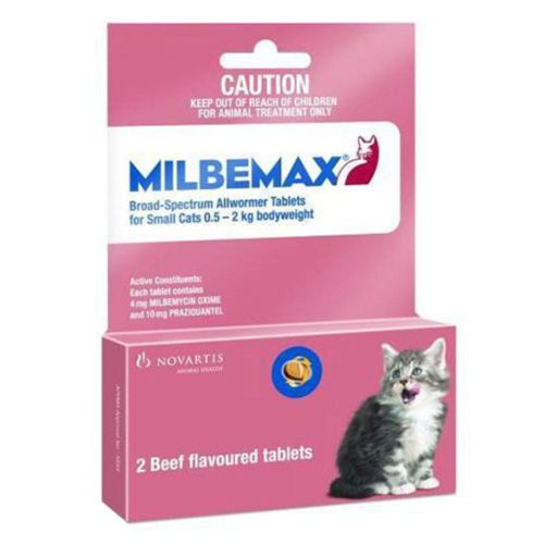 Milbemax For Small Cats 0.5 To 2 Kg - Upto 4.4lbs 20 Tablet