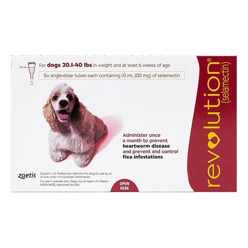 Revolution Medium Dogs 20.1-40lbs (Red) 12 Doses