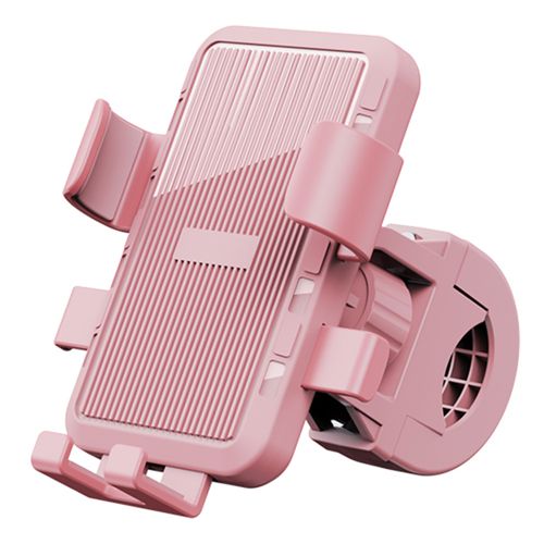 M5 Phone Holder for Electric Bikes / Motorcycles Suitable for 4.7-7.2 inch Phones - Handlebar Type Pink