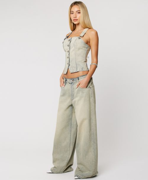 Abrand Women's Low-Rise Mega Baggy Jeans - Tyra