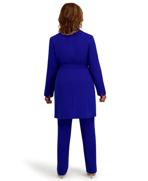 Kasper Women's Three Button Patch Pocket Trench Coat - Royal