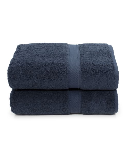 Linum Home Sinemis 2-Pc. Bath Towel Set - Navy