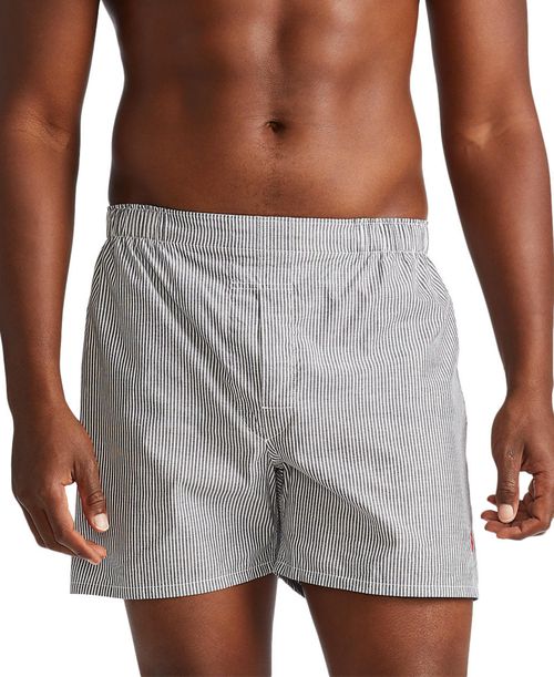 Polo Ralph Lauren Men's 3-Pack Classic Woven Cotton Boxers - Bengal Stripe / Stockton / Polo Black