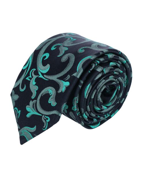 Trafalgar Men's Christian the Romantic Brocade Silk Necktie - Green