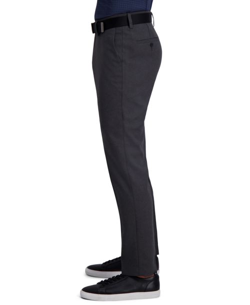 Cool Right Performance Flex Slim Fit Flat Front Pant - Dark Grey